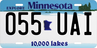 MN license plate 055UAI