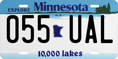 MN license plate 055UAL