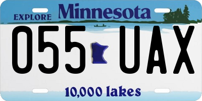 MN license plate 055UAX