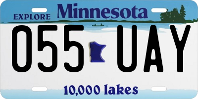 MN license plate 055UAY