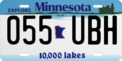 MN license plate 055UBH