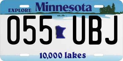 MN license plate 055UBJ