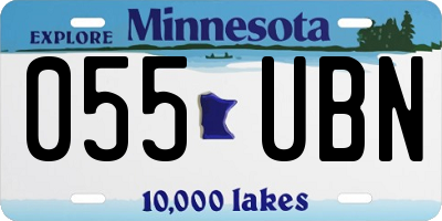 MN license plate 055UBN