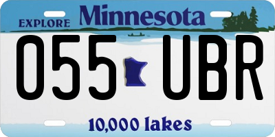 MN license plate 055UBR