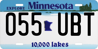 MN license plate 055UBT