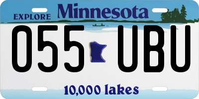 MN license plate 055UBU