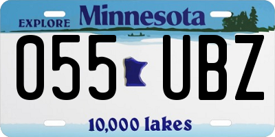 MN license plate 055UBZ