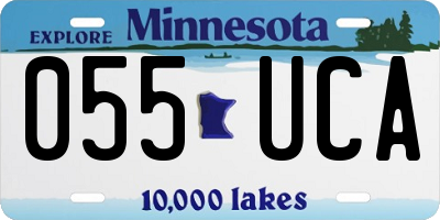 MN license plate 055UCA