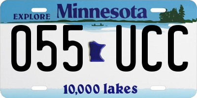 MN license plate 055UCC