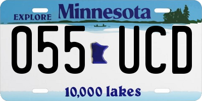 MN license plate 055UCD