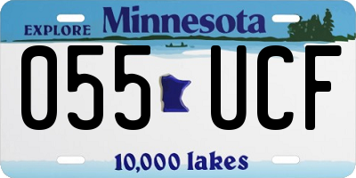 MN license plate 055UCF