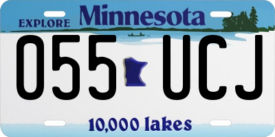 MN license plate 055UCJ