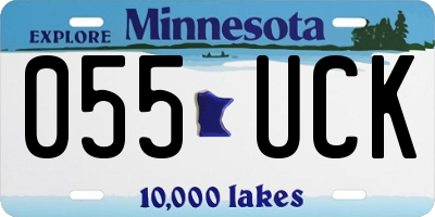 MN license plate 055UCK