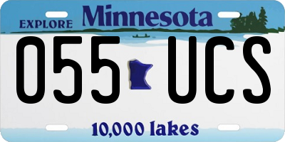 MN license plate 055UCS