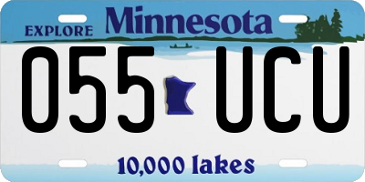 MN license plate 055UCU