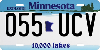 MN license plate 055UCV