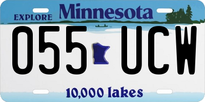 MN license plate 055UCW