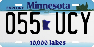 MN license plate 055UCY