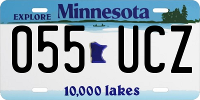 MN license plate 055UCZ