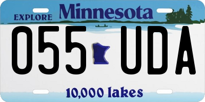 MN license plate 055UDA