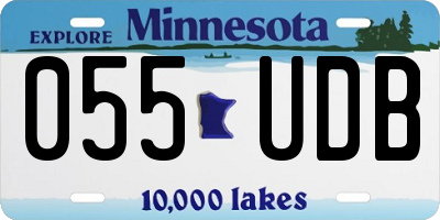 MN license plate 055UDB
