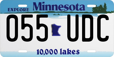 MN license plate 055UDC