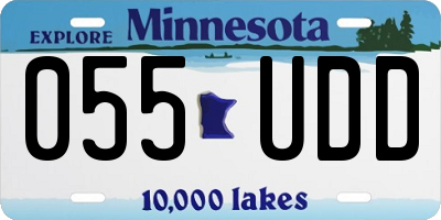 MN license plate 055UDD