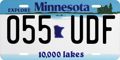 MN license plate 055UDF