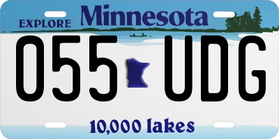 MN license plate 055UDG