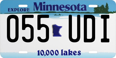 MN license plate 055UDI
