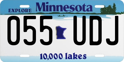 MN license plate 055UDJ