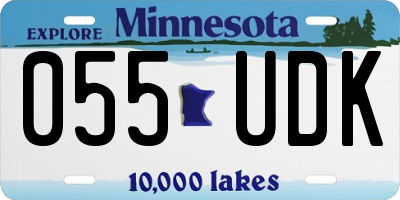 MN license plate 055UDK