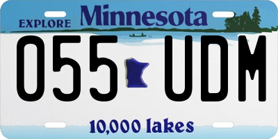 MN license plate 055UDM