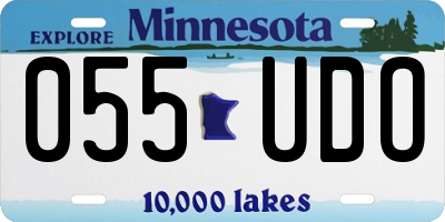 MN license plate 055UDO