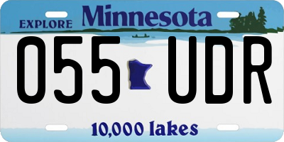 MN license plate 055UDR