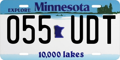 MN license plate 055UDT