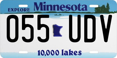 MN license plate 055UDV