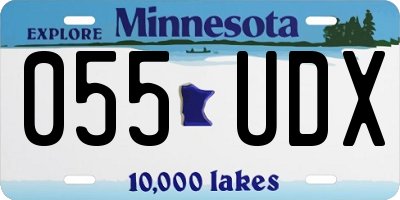 MN license plate 055UDX