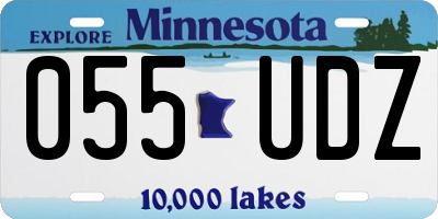 MN license plate 055UDZ