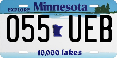 MN license plate 055UEB