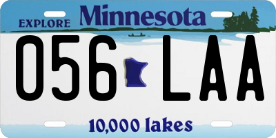 MN license plate 056LAA