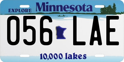 MN license plate 056LAE