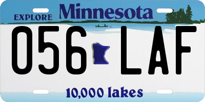 MN license plate 056LAF