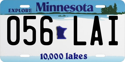 MN license plate 056LAI