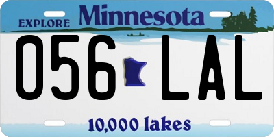 MN license plate 056LAL