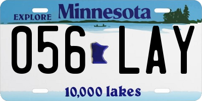 MN license plate 056LAY