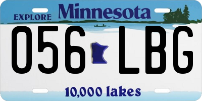 MN license plate 056LBG