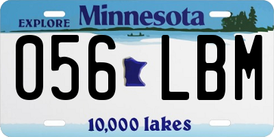 MN license plate 056LBM