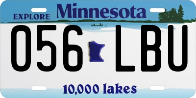 MN license plate 056LBU