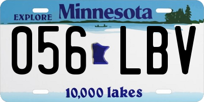 MN license plate 056LBV